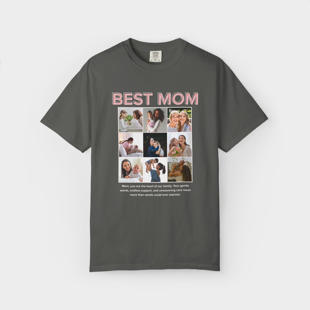 Personalised Best Mom Photo Collage Shirt shirt from the back