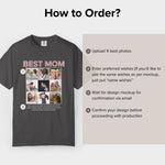 Personalised Best Mom Photo Collage Shirt shirt in close-up detail