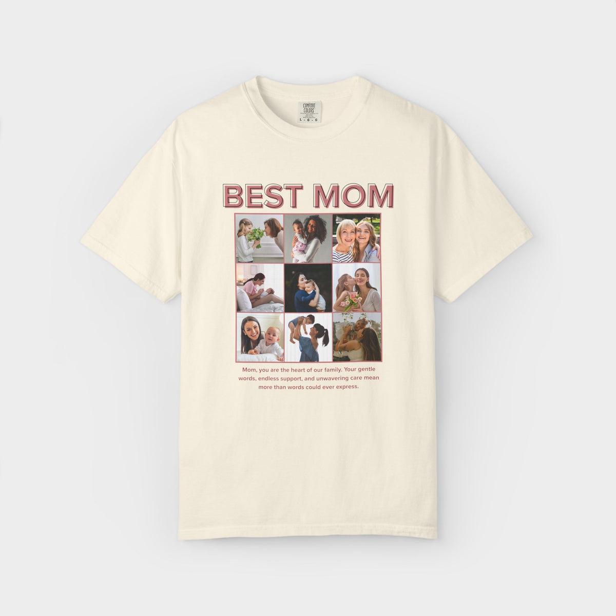 Personalised Best Mom Photo Collage Shirt shirt in gift-ready packaging