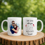 Personalised Cartoon Couple Couple mug held in hand