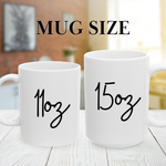 Size chart for the Personalised Cartoon Couple Photo mug, 11oz vs 15oz