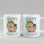 Personalised Cartoon Photo mug in close-up detail