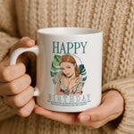 Personalised Cartoon Photo mug in a lifestyle setting