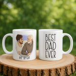 Personalised Cartoon Photo Mug for Dad mug in close-up detail