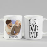 Personalised Cartoon Photo Mug for Dad mug from a side angle