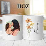 Personalised Cartoon Photo Mug for Mom mug in a lifestyle setting