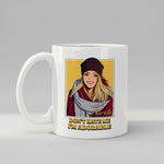 Personalised Cartoon Photo Funny mug from a side angle