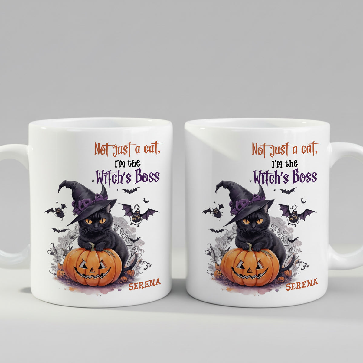 Personalised Cat mug in close-up detail