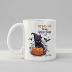 Personalised Cat mug, front view on white background