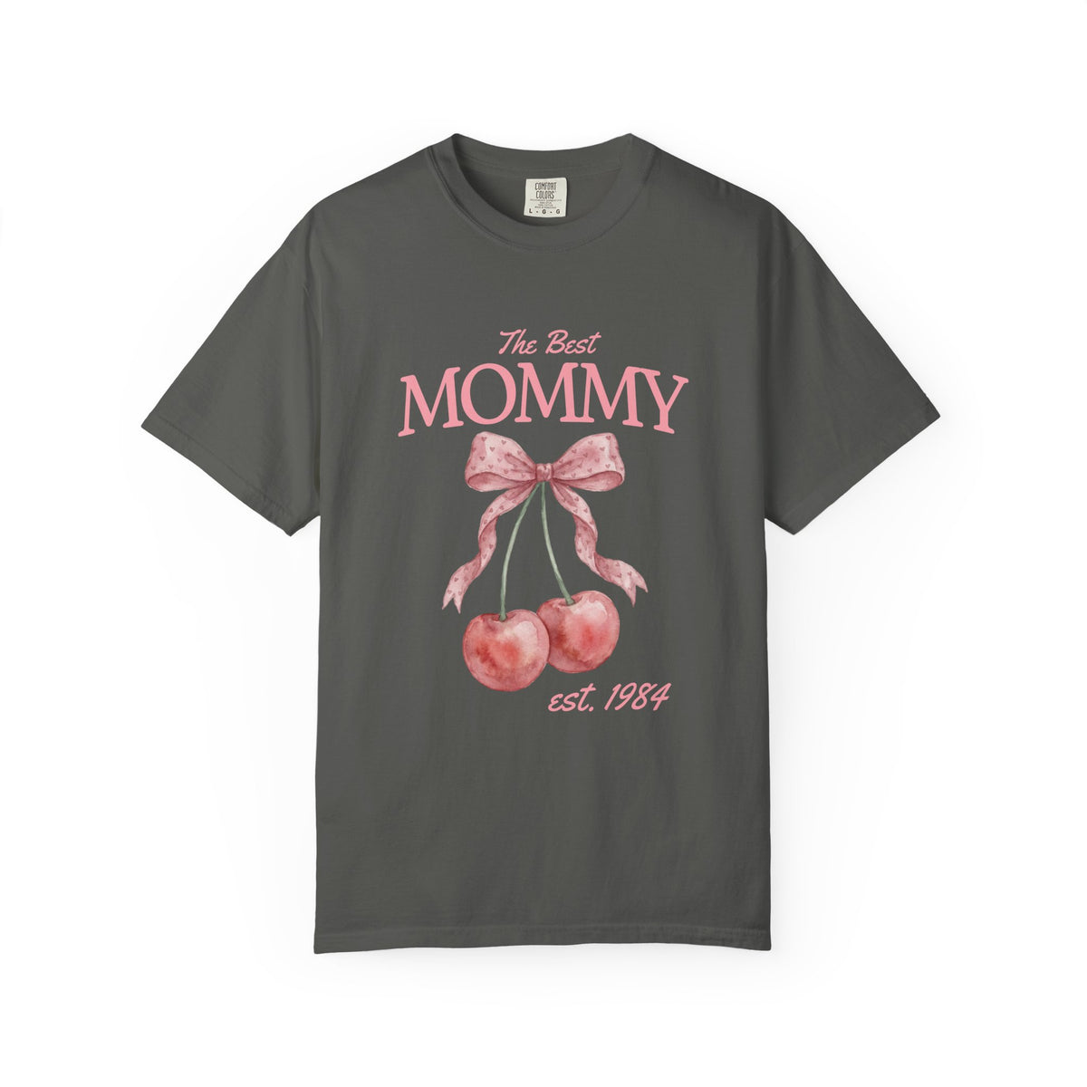 Personalised Comfort Colors Mom Shirt shirt from the back