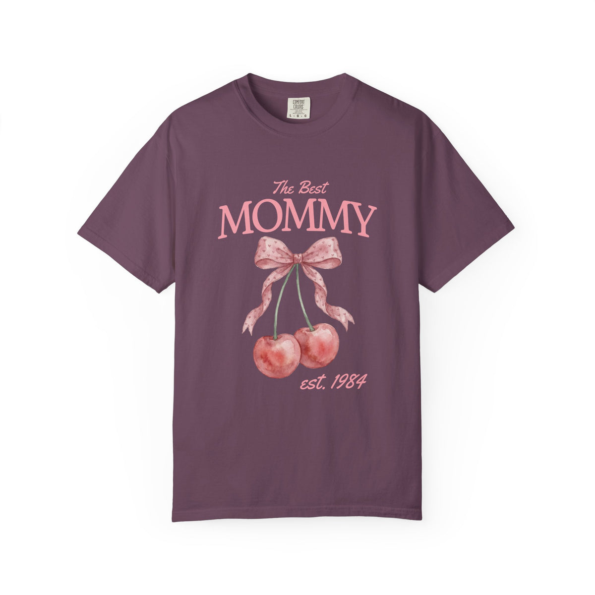 Personalised Comfort Colors Mom Shirt shirt worn in a lifestyle setting