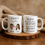 Personalised Couple mug in close-up detail