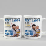 Personalised Dad mug from a side angle