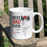 Personalised Dad Father's mug, front view on white background (variant 2)