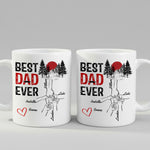 Personalised Dad Father's mug from a side angle