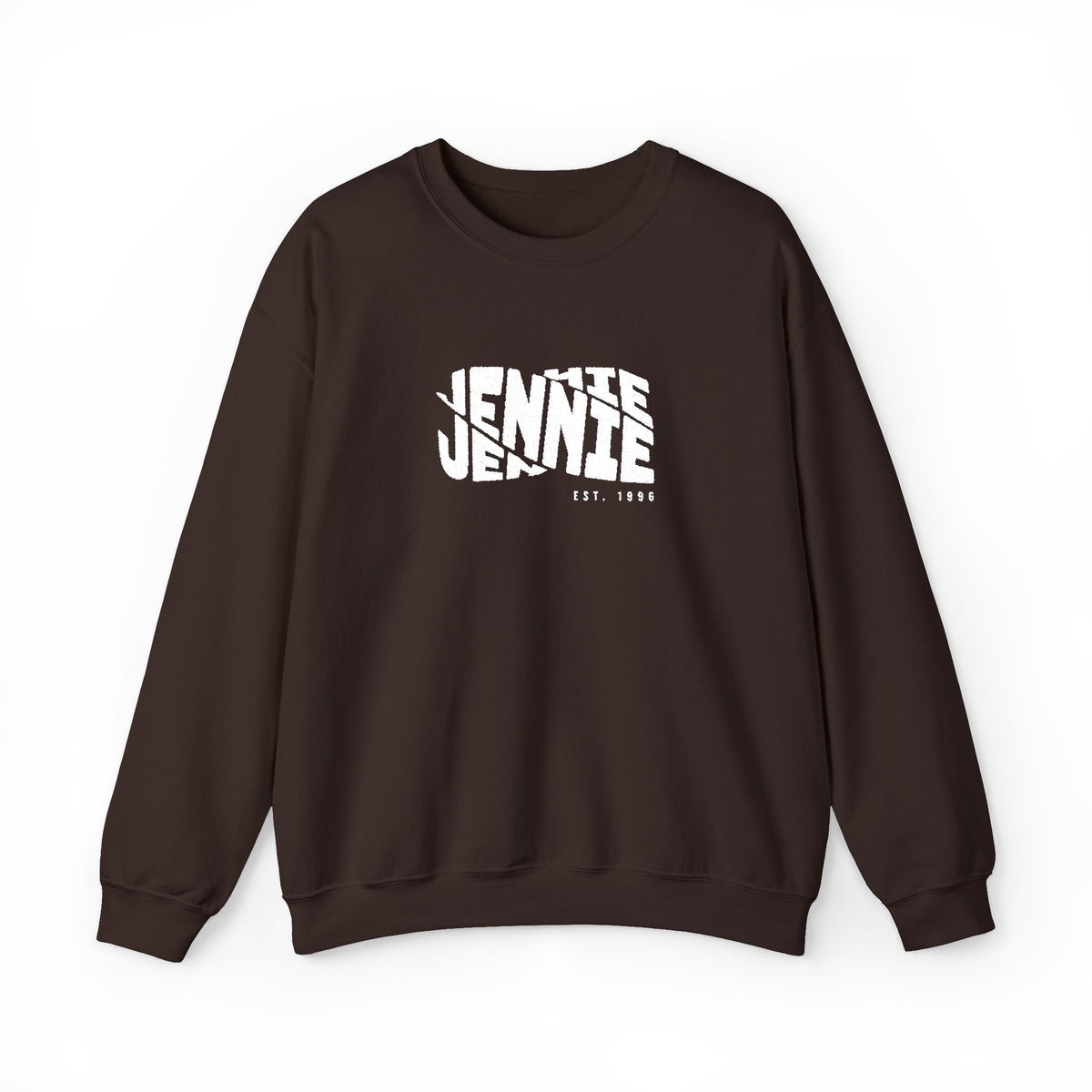 Personalised Embroidered sweatshirt styled as a flat lay