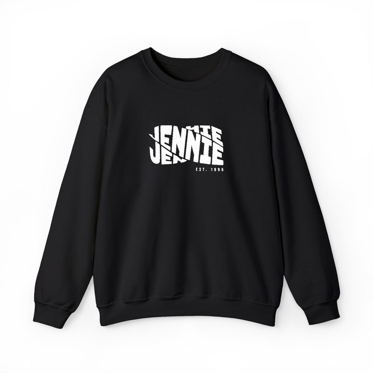 Personalised Embroidered sweatshirt folded and held