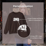 Personalisation guide for the Personalised Embroidered sweatshirt