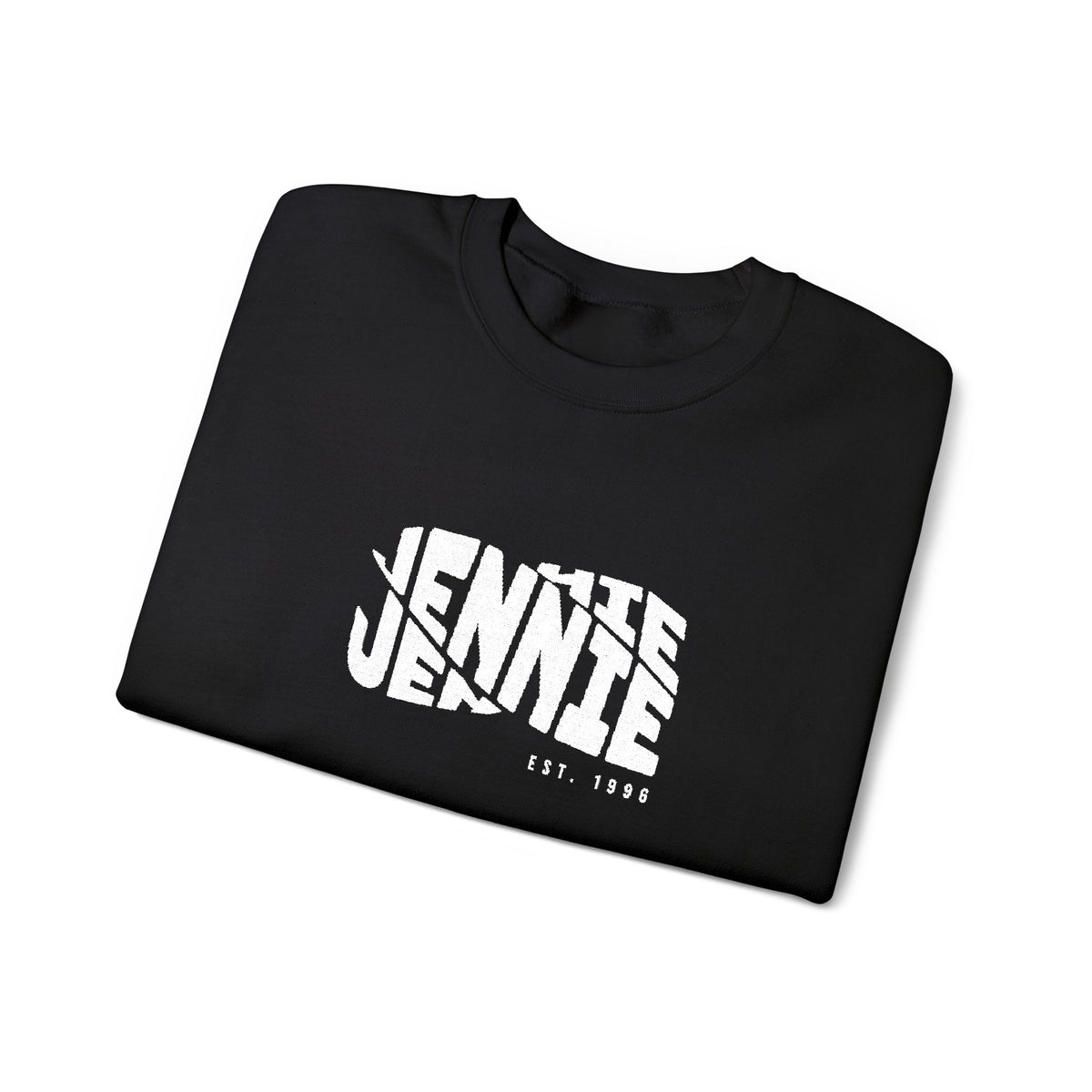 Personalised Embroidered sweatshirt from a side angle
