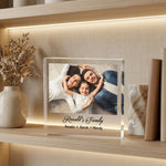 Personalised Family Photo plaque from a side angle