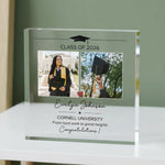 Personalised Graduation Acrylic Friends & Family plaque from a side angle