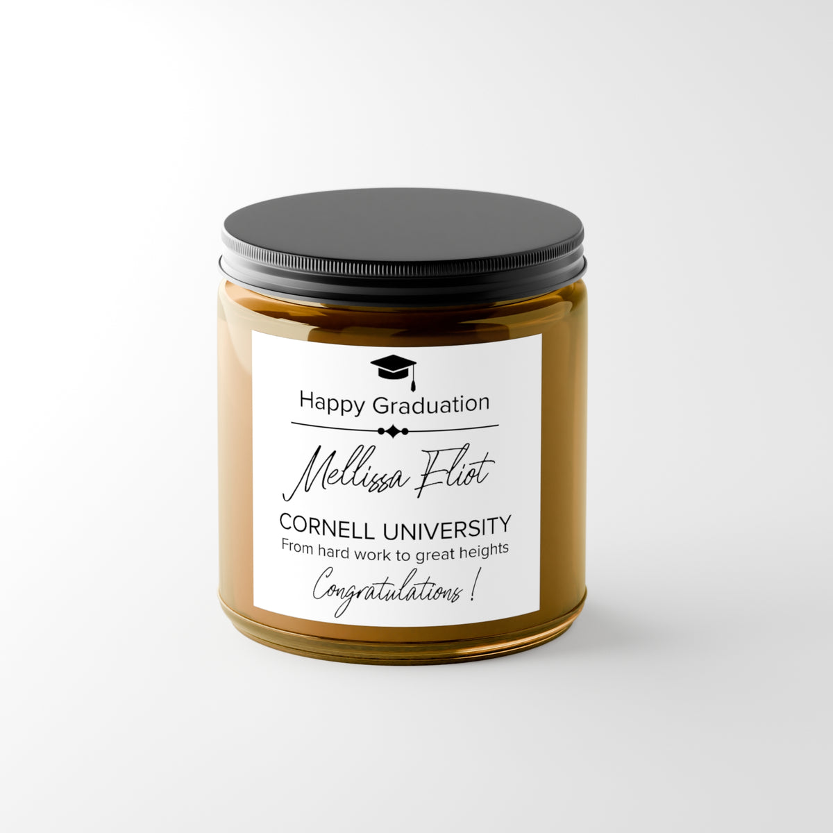 Personalised Graduation gift set in close-up detail
