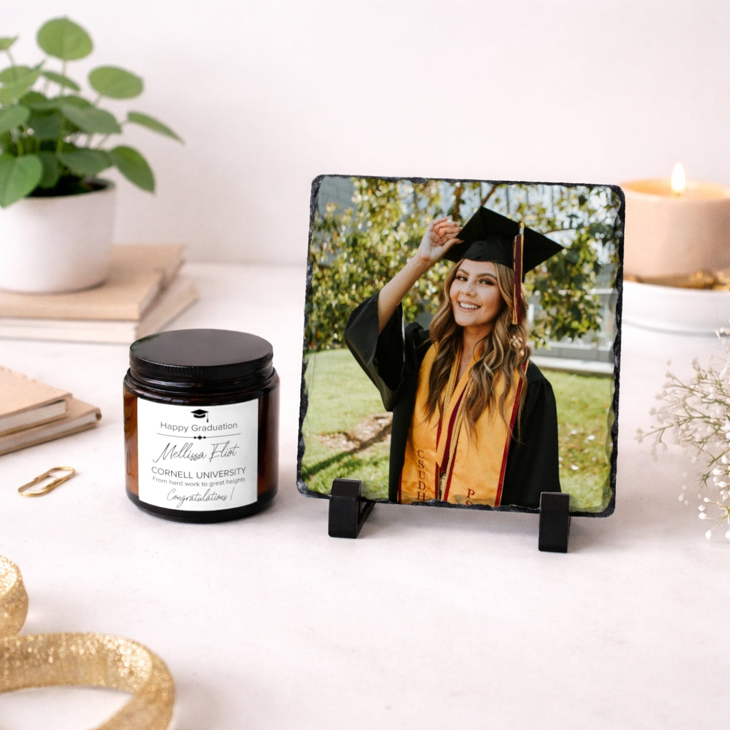 Personalised Graduation gift set, front view