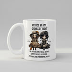 Personalised Halloween Mug for Best Friend mug, front view on white background