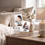 Personalised Heart Acrylic Photo plaque held in hand