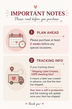 Important ordering notes for the Personalised Heart Acrylic plaque
