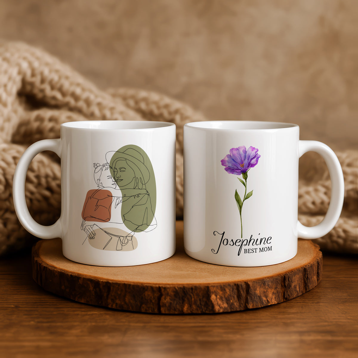 Personalised Mom mug held in hand