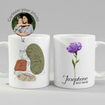 Personalised Mom mug, front view on white background