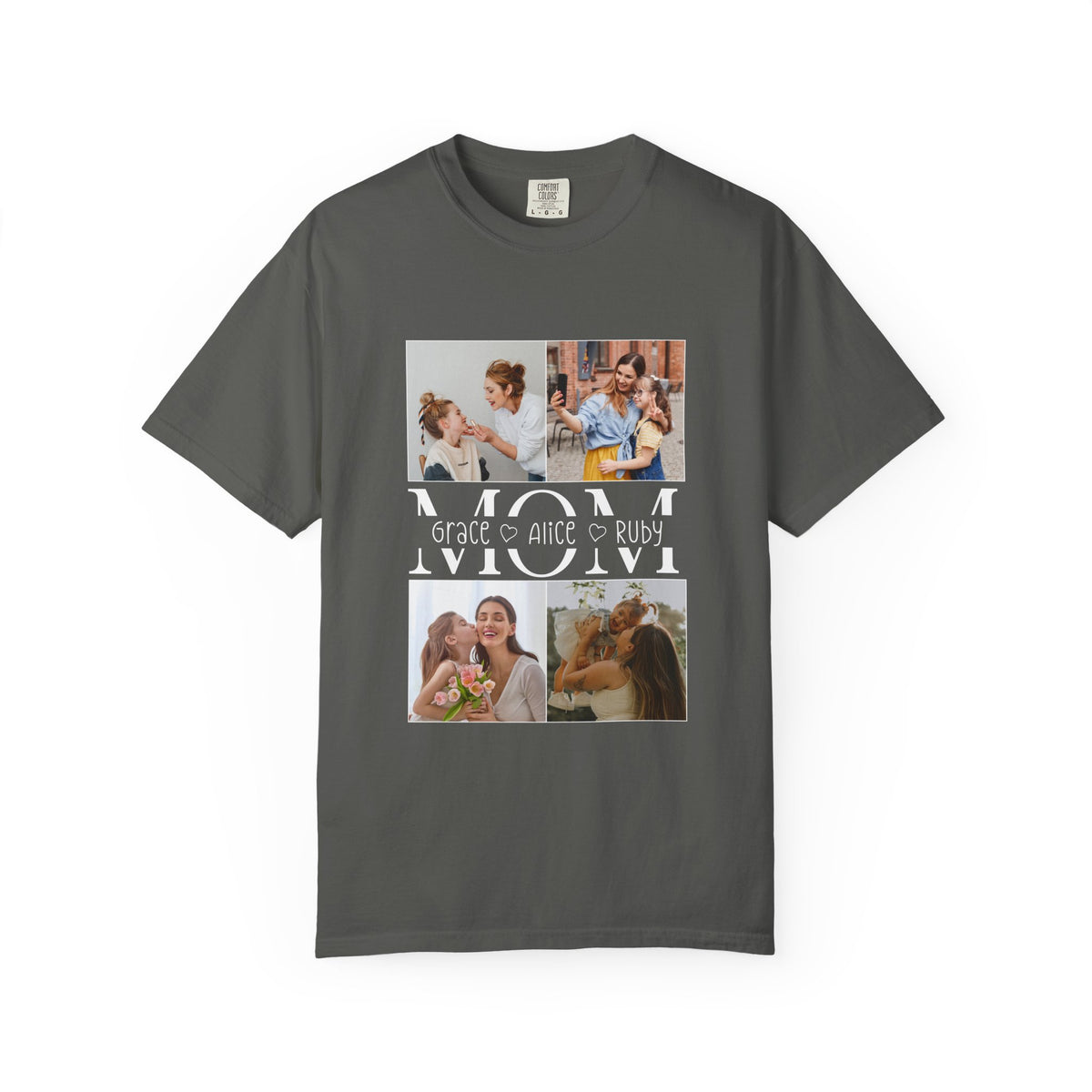 Personalised Mom Shirt shirt from the back