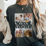 Personalised Mom Shirt shirt in close-up detail
