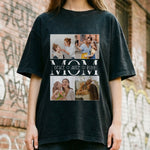Personalised Mom Shirt shirt folded and held