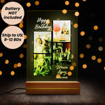 Personalised night light from a side angle