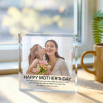 Personalised Photo Acrylic plaque, front view on white background