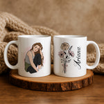 Personalised Photo Mug Cartoon Portrait mug held in hand