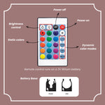 Remote control and battery info for the Personalised Photo Night Light for Son night light