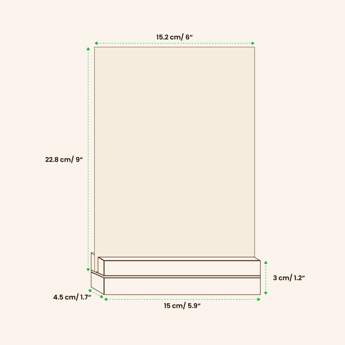 Size chart for the Personalised Photo Night Light for Son night light