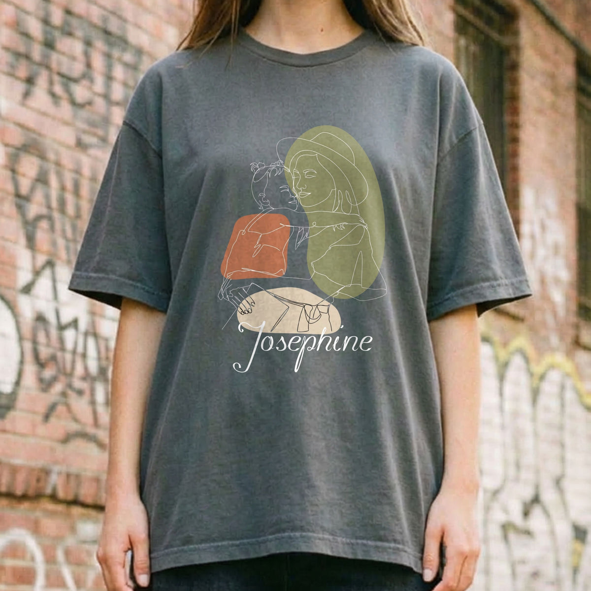 Personalised Photo Shirt for Mom Birthday shirt folded and held
