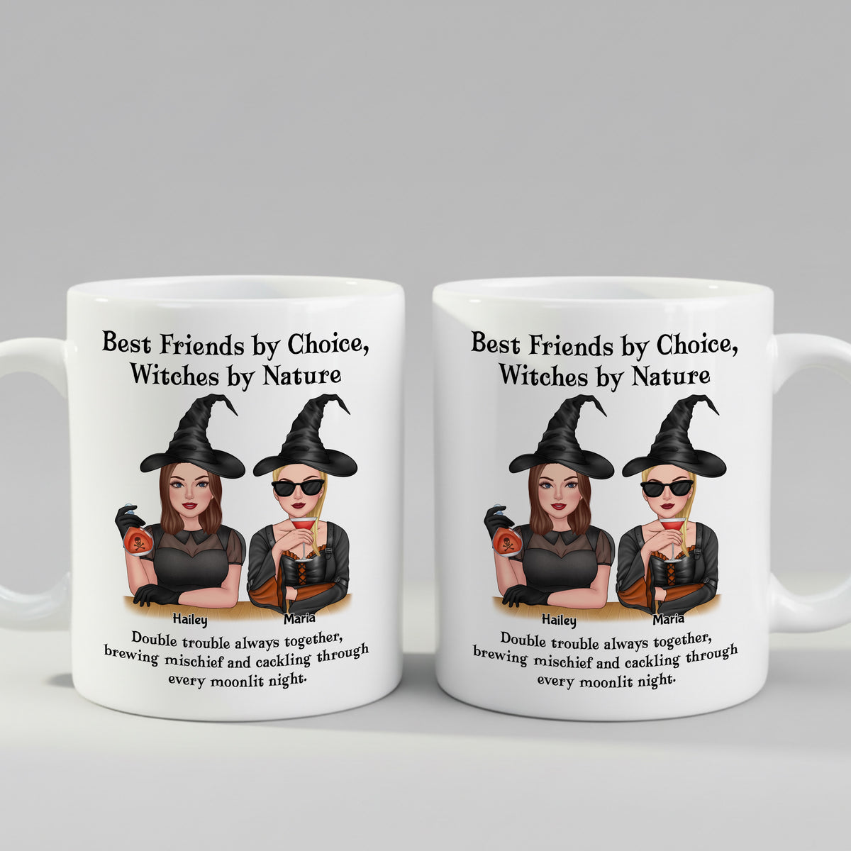 Personalised Witch mug in close-up detail