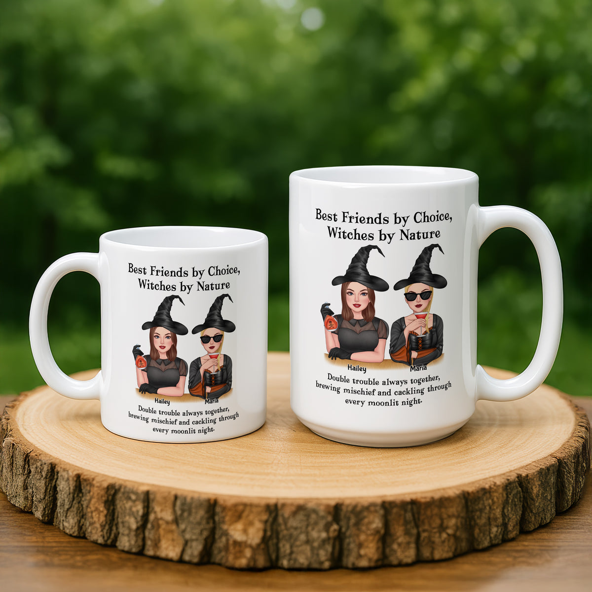Personalised Witch mug in a lifestyle setting
