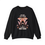 Self Love sweatshirt showing fabric texture up close