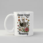 Skeleton mug, front view on white background